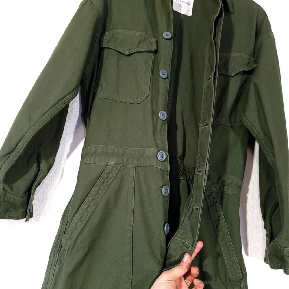 CITIZENS OF HUMANITY Marta Utility Jumpsuit Workwear Coverall Minimal Cargo Army